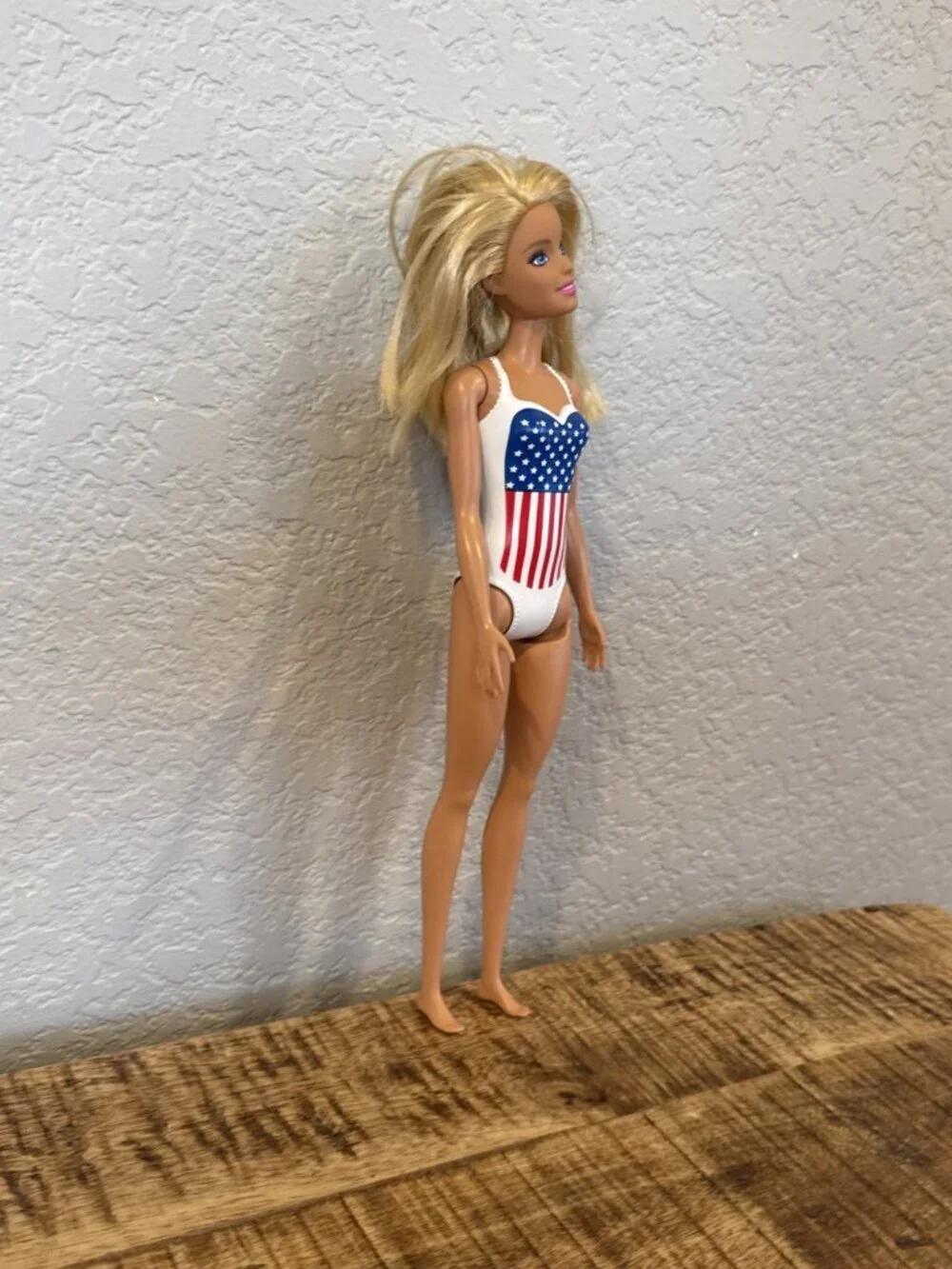 Mattel Barbie Olympic Swimmer USA Swim Team American Flag Swimsuit Doll